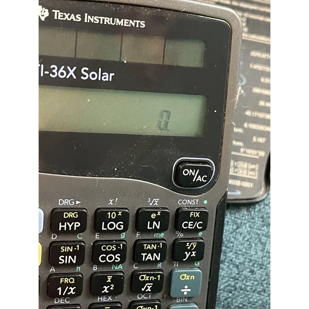 Texas Instruments TI 36X Solar Scientific Calculator Works With Cover